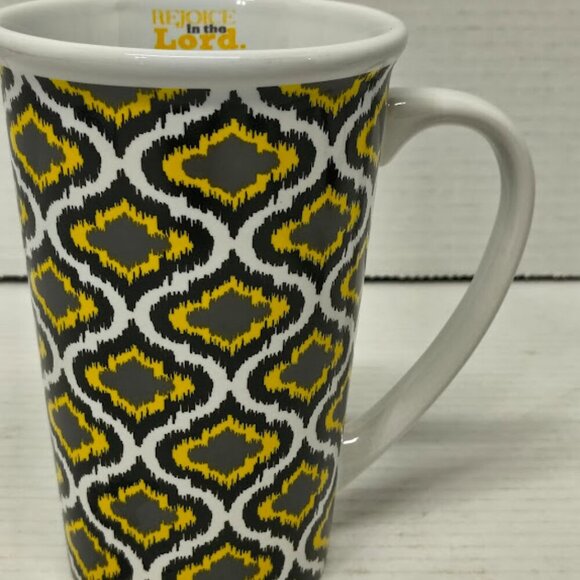 22 oz Mega Mug Psalms /Bible Verse Yellow 2015 Boston Warehouse Coffee Mug - Picture 4 of 7